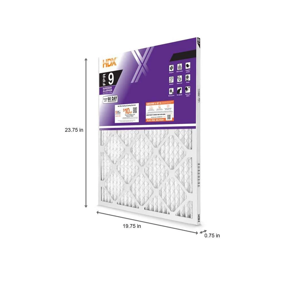 HDX 20 in. x 24 in. x 1 in. Superior Pleated Air Filter FPR 9 2 HDX 20 in. x 24 in. x 1 in. Superior Pleated Air Filter FPR 9 - Image 2
