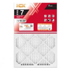 HDX 16 in. x 25 in. x 1 in. Allergen Plus Pleated Air Filter FPR 7 (2-Pack)