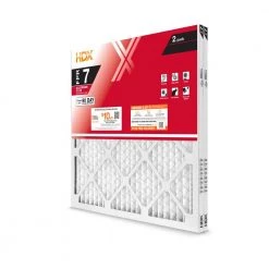 HDX 25 in. x 25 in. x 1 in. Allergen Plus Pleated Air Filter FPR 7 (2-Pack) -HDX Sales hdx air filters hdx2p7 012525 66 1000