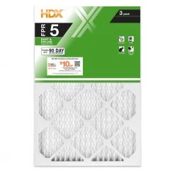 HDX 16 in. x 25 in. x 1 in. Standard Pleated Air Filter FPR 5 (3-Pack)