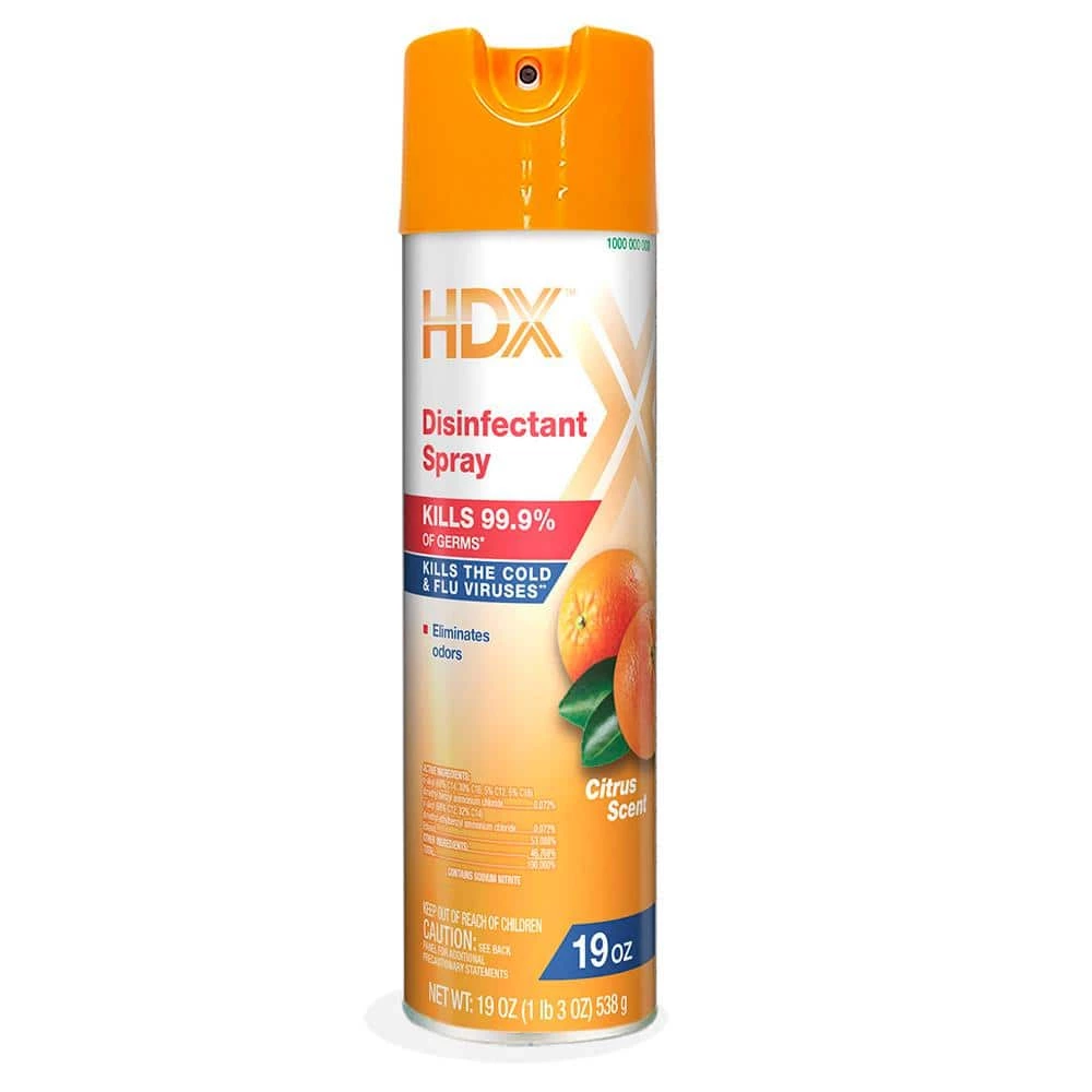HDX 19 oz. Citrus All Purpose Cleaner and Disinfectant Spray 1 HDX 19 oz. Citrus All Purpose Cleaner and Disinfectant Spray