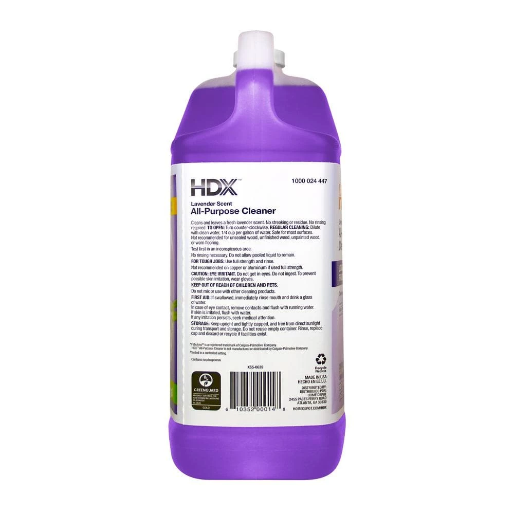 HDX 169 oz. Lavender All-Purpose Cleaner 2 HDX 169 oz. Lavender All-Purpose Cleaner - Image 2