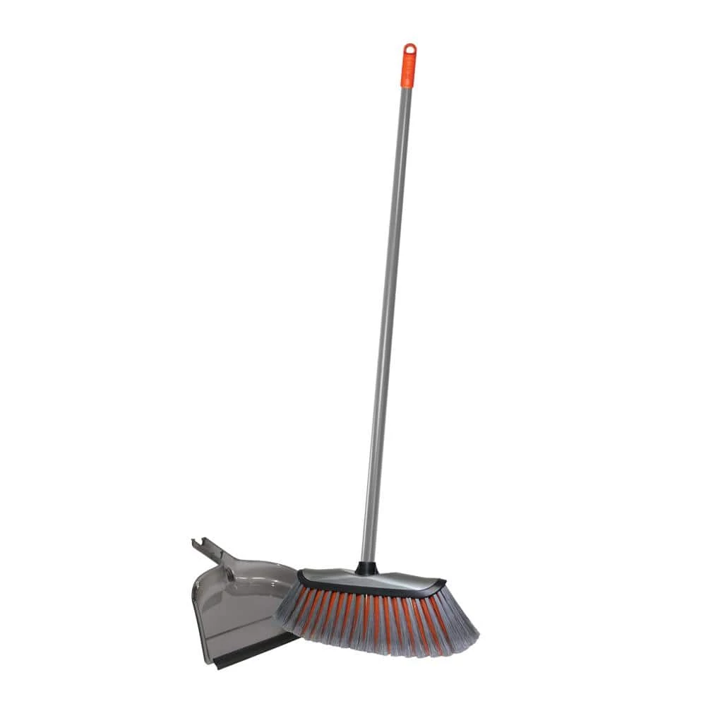 HDX Smooth Sweep Indoor Angle Broom with Dustpan (6-Pack) 2 HDX Smooth Sweep Indoor Angle Broom with Dustpan (6-Pack) - Image 2