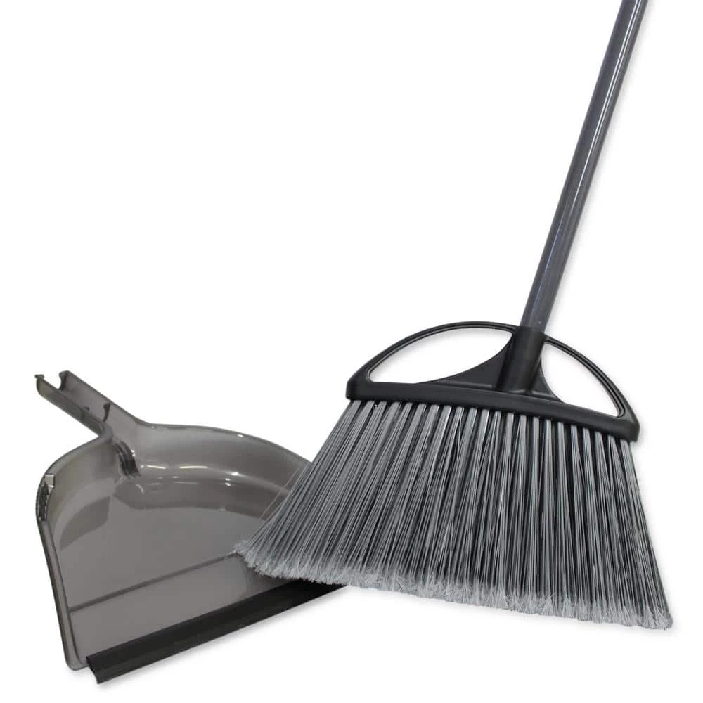 HDX 13 in. Extra Wide Angle Broom with Dustpan 4 HDX 13 in. Extra Wide Angle Broom with Dustpan - Image 4