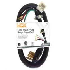 HDX 6 ft. 50 Amp 4-Prong Range Power Cord