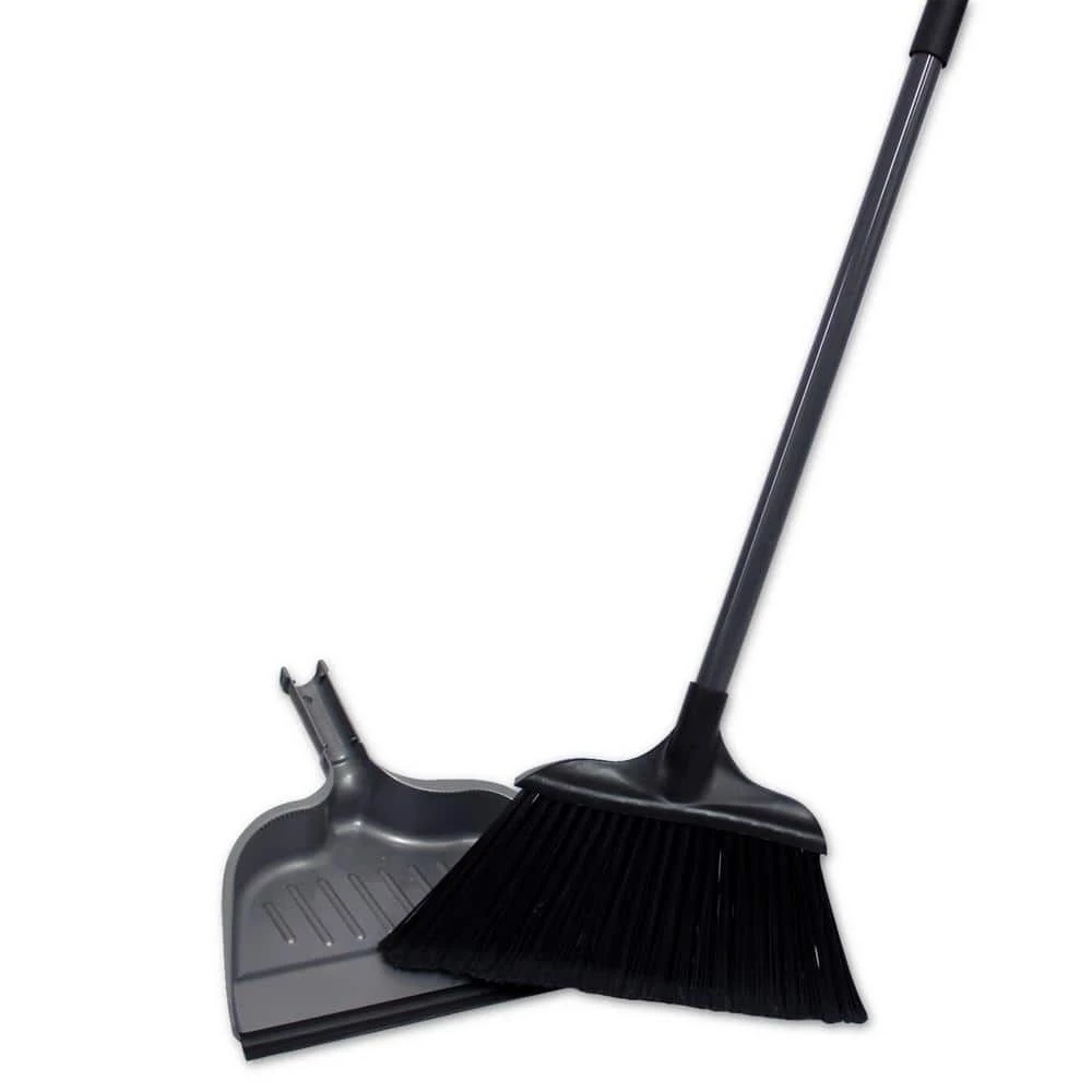 HDX Jumbo 15 in. Angle Broom with Dustpan (3-Pack) 1 HDX Jumbo 15 in. Angle Broom with Dustpan (3-Pack)