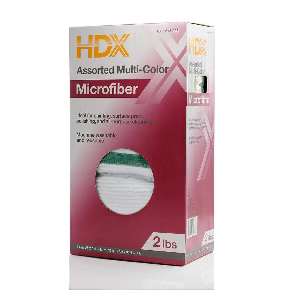 HDX 2 lbs. Microfiber Rags 1 HDX 2 lbs. Microfiber Rags