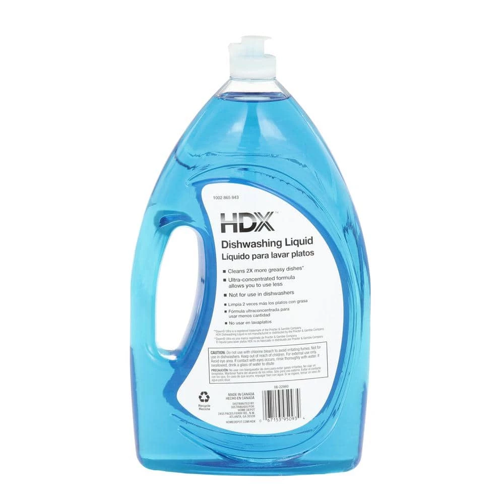 HDX 56 oz. Fresh Scent Liquid Dish Soap 2 HDX 56 oz. Fresh Scent Liquid Dish Soap - Image 2