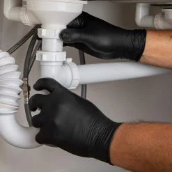 HDX Black Disposable Nitrile Gloves Pop-N-Go (80-Count) 7 HDX Black Disposable Nitrile Gloves Pop-N-Go (80-Count) -HDX Sales hdx disposable gloves 104877700 44 1000