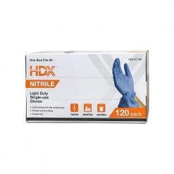 HDX 120-CT Disposable Nitrile Gloves -HDX Sales hdx disposable gloves hdxgnpr120 fa 1000