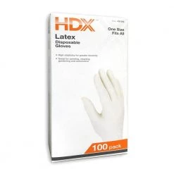 HDX 100-Count Disposable Latex Gloves 11 HDX 100-Count Disposable Latex Gloves -HDX Sales hdx disposable gloves szm 432202 fa 1000