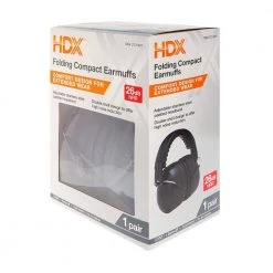 HDX Black Folding Ear Muff NRR 26 8 HDX Black Folding Ear Muff NRR 26 -HDX Sales hdx ear muffs hdfem26b vpd4 1f 1000