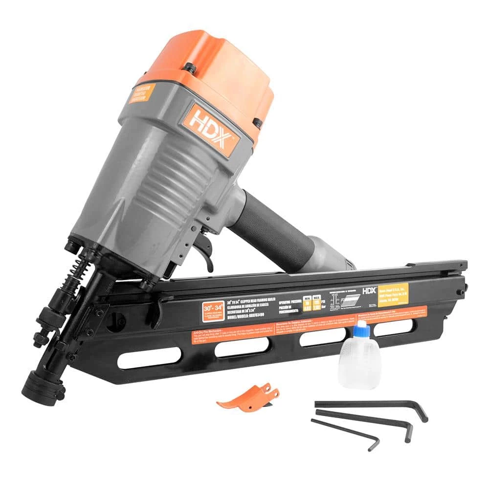 HDX 34° Corded Pneumatic Clipped Head Framing Nailer 2 HDX 34° Corded Pneumatic Clipped Head Framing Nailer - Image 2