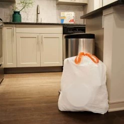 HDX FlexPro 13 Gal. Reinforced Top Drawstring Kitchen Bags (300-Count) -HDX Sales hdx garbage bags hd13xhf150w 2pk 31 1000