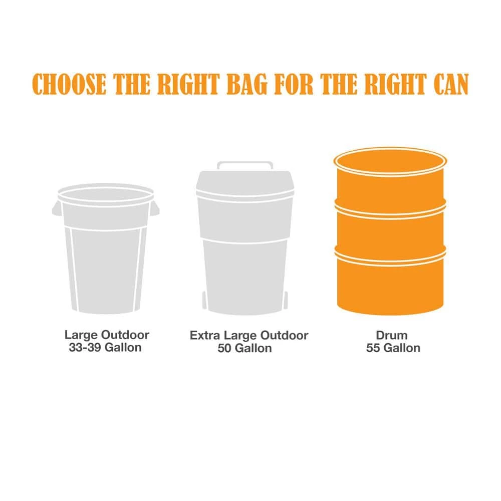 HDX 55 Gal. Clear Heavy-Duty Flap Tie Drum Liner Trash Bags (160-Count, 4-Pack, 40-Count Boxes) 2 HDX 55 Gal. Clear Heavy-Duty Flap Tie Drum Liner Trash Bags (160-Count, 4-Pack, 40-Count Boxes) - Image 2