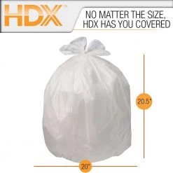 HDX 8 Gal. White Medium Trash Bag (50-Count) -HDX Sales hdx garbage bags hdx 8g wht 4f 1000