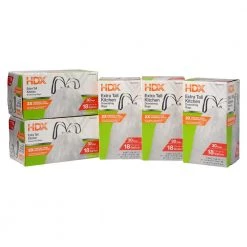 HDX 18 Gal. White Kitchen and Compactor Drawstring Bags (150-Count)