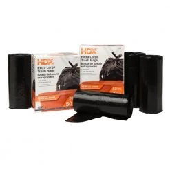 HDX 50 Gal. Black Extra Large Trash Bags (100-Count) -HDX Sales hdx garbage bags hdx50gb100 2pk c3 1000