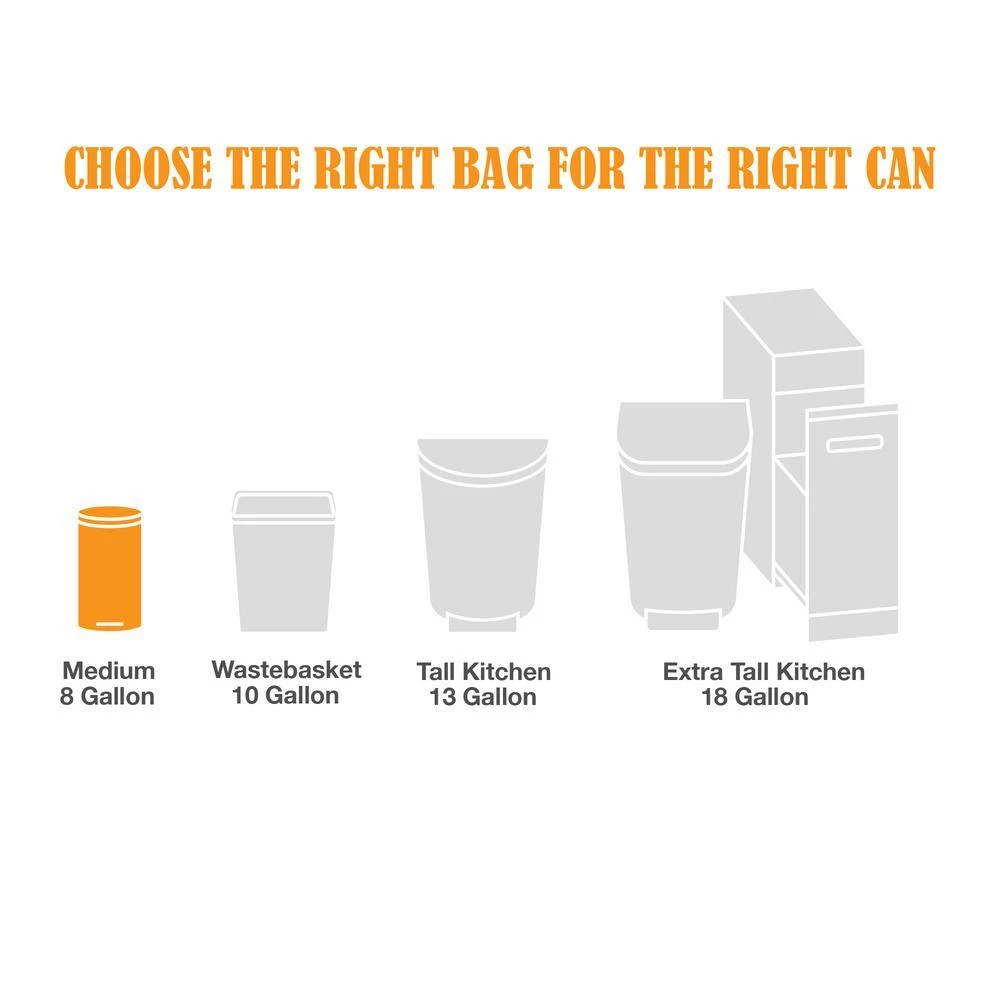 HDX 8 Gal. White Medium Trash Bag (100-Count) 2 HDX 8 Gal. White Medium Trash Bag (100-Count) - Image 2