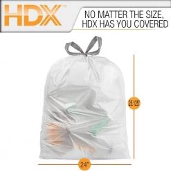 HDX 13 Gal. White Drawstring Kitchen Trash Bags (330-Count) -HDX Sales hdx garbage bags hdx959537combo2 4f 1000