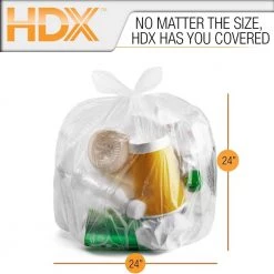 HDX 10 Gal. Clear Waste Liner Trash Bags (500-Count) 6 HDX 10 Gal. Clear Waste Liner Trash Bags (500-Count) -HDX Sales hdx garbage bags hdx960428combo1 4f 1000