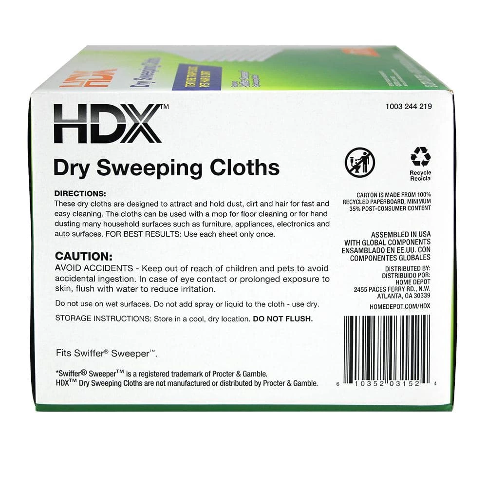 HDX Dry Floor Cleaning Cloths (37-Count) 2 HDX Dry Floor Cleaning Cloths (37-Count) - Image 2
