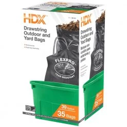 HDX 39 Gal. Black Proflex DS Outdoor and Lawn Bags (35-Count) -HDX Sales hdx lawn leaf bags hd39hf035b 1f 1000