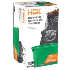 HDX 39 Gal. Black Proflex DS Outdoor and Lawn Bags (35-Count) -HDX Sales hdx lawn leaf bags hd39hf035b 4f 1000