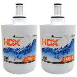 HDX FMS-1 Premium Refrigerator Water Filter Replacement Fits Samsung HAF-CU1S(2-Pack)
