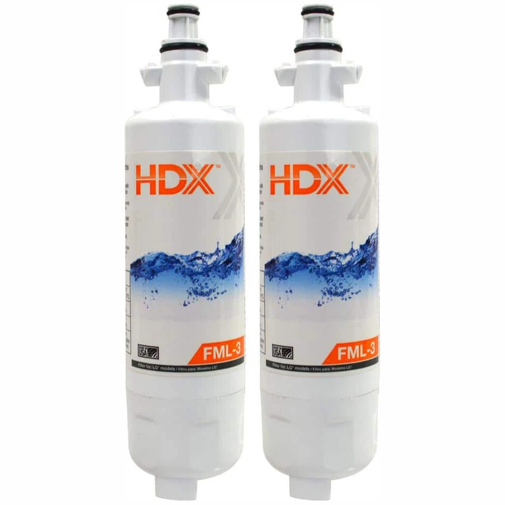 HDX FML-3 Premium Refrigerator Water Filter Replacement Fits LG LT700P (2-Pack) 1 HDX FML-3 Premium Refrigerator Water Filter Replacement Fits LG LT700P (2-Pack)