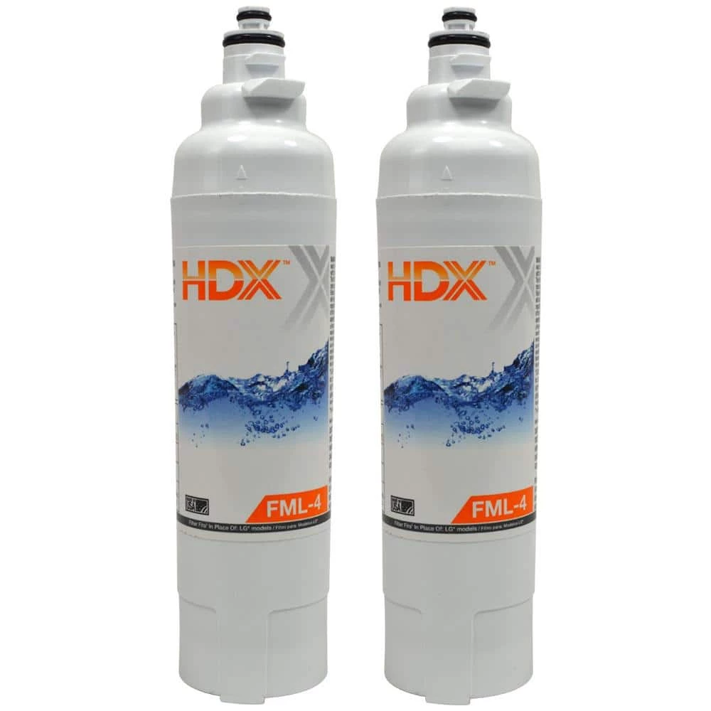 HDX FML-4 Premium Refrigerator Water Filter Replacement Fits LG LT800P (2-Pack) 1 HDX FML-4 Premium Refrigerator Water Filter Replacement Fits LG LT800P (2-Pack)