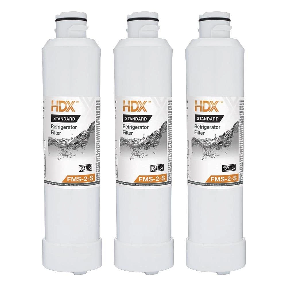 HDX FMS-2-S Standard Refrigerator Water Filter Replacement Fits Samsung HAF-CINS (3-Pack) 1 HDX FMS-2-S Standard Refrigerator Water Filter Replacement Fits Samsung HAF-CINS (3-Pack)