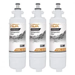 HDX FML-3-S Standard Refrigerator Water Filter Replacement Fits LG LT700P (3-Pack)
