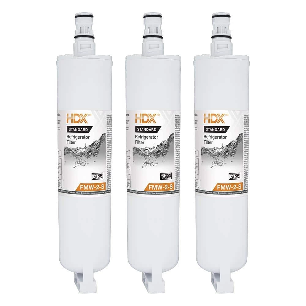 HDX FMW-2-S Standard Refrigerator Water Filter Replacement Fits Whirlpool Filter 5 (3-Pack) 1 HDX FMW-2-S Standard Refrigerator Water Filter Replacement Fits Whirlpool Filter 5 (3-Pack)