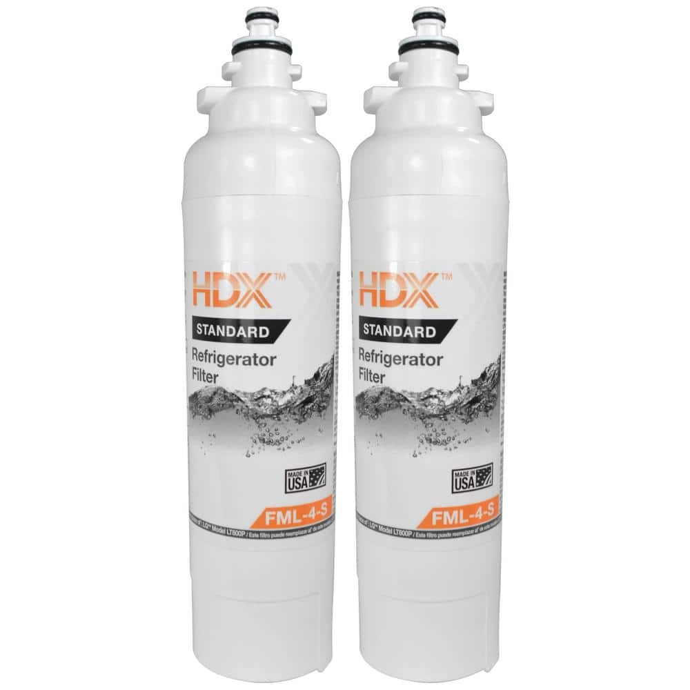 HDX FML-4-S Standard Refrigerator Water Filter Replacement Fits LG LT800P (2-Pack) 1 HDX FML-4-S Standard Refrigerator Water Filter Replacement Fits LG LT800P (2-Pack)