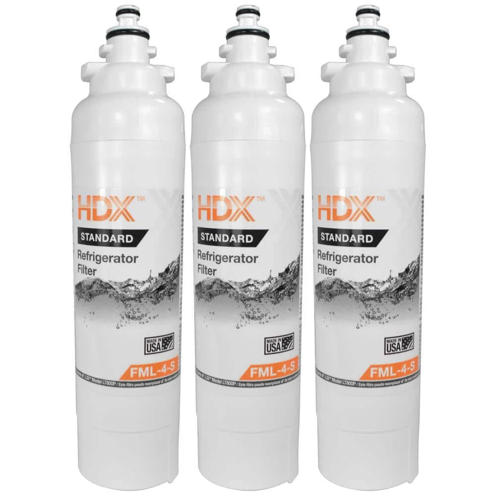 HDX FML-4-S Standard Refrigerator Water Filter Replacement Fits LG LT800P (3-Pack) 1 HDX FML-4-S Standard Refrigerator Water Filter Replacement Fits LG LT800P (3-Pack)