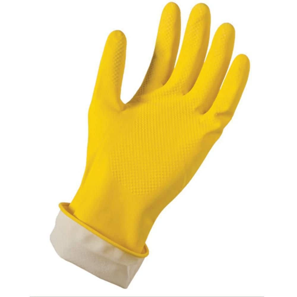 HDX Yellow 11 mil Reusable Latex Cleaning Glove - L/XL (5-Pair) 2 HDX Yellow 11 mil Reusable Latex Cleaning Glove - L/XL (5-Pair) - Image 2