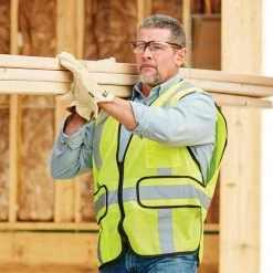 HDX Hi-Visibility Lime Green Class 2 Reflective Adjustable Safety Vest -HDX Sales hdx safety vests hdx46510 ovpd8 31 1000