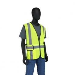 HDX Hi-Visibility Lime Green Class 2 Reflective Adjustable Safety Vest -HDX Sales hdx safety vests hdx46510 ovpd8 44 1000
