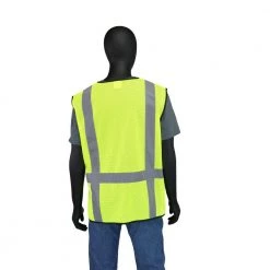 HDX Hi-Visibility Lime Green Class 2 Reflective Adjustable Safety Vest -HDX Sales hdx safety vests hdx46510 ovpd8 4f 1000
