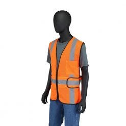 HDX Hi Visibility Orange Class 2 Reflective Adjustable Safety Vest -HDX Sales hdx safety vests hdx46511 ovpd8 1f 1000