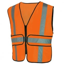 HDX Hi Visibility Orange Class 2 Reflective Adjustable Safety Vest