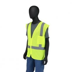 HDX Hi Visibility Lime Green Class 2 Reflective Safety Vest -HDX Sales hdx safety vests hdx46512 ovpd8 1f 1000