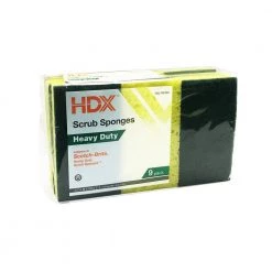 HDX Heavy-Duty Scrub Sponge with Scour Pad (9-Pack)