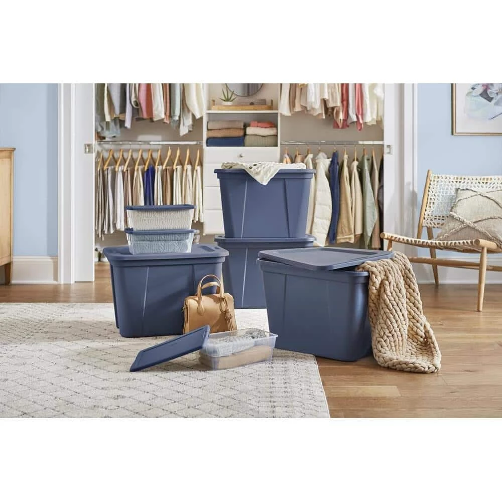 HDX 30 Gal. Storage Tote in Ink 3 HDX 30 Gal. Storage Tote in Ink - Image 3