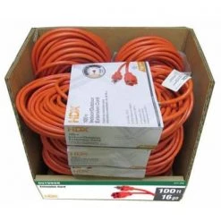HDX 100 ft. 16/3 Indoor/Outdoor Extension Cord, Orange -HDX Sales orange hdx general purpose cords hd 277 525 40 1000