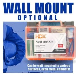 HDX 180-Piece, 25-Person Plastic OSHA First Aid Kit -HDX Sales reds pinks hdx first aid kits 59619 1f 1000