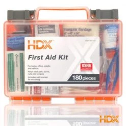 HDX 180-Piece, 25-Person Plastic OSHA First Aid Kit -HDX Sales reds pinks hdx first aid kits 59619 c3 1000