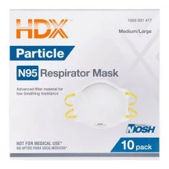 HDX N95 Respirator Masks M/L (10-Pack) 10 HDX N95 Respirator Masks M/L (10-Pack) -HDX Sales white hdx face masks h950 c3 1000