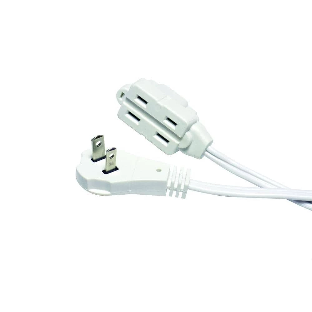 HDX 12 ft. 16/2 Indoor Tight Space Cube Tap Extension Cord, White 6 HDX 12 ft. 16/2 Indoor Tight Space Cube Tap Extension Cord, White - Image 6